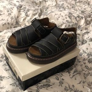 Liz Claiborne NWT, chunky heel sandals.  Black leather size 8.